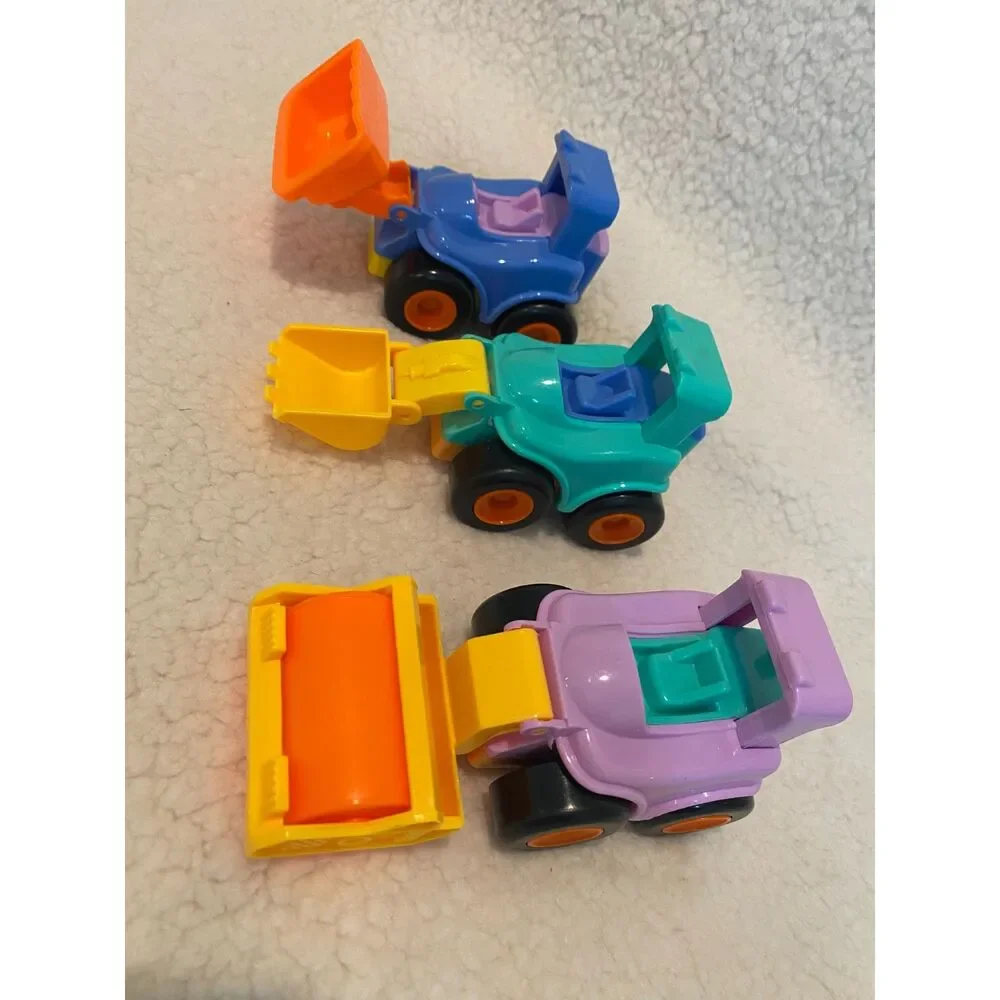 Toddler Toy Lot of‎ 3 Construction Equipment Trucks Unbranded Plastic Friction